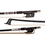 Velocity Expedition Carbon Fiber Shaft 4/4 Cello Bow, Black and Silver Winding