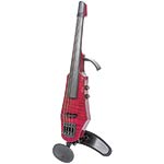 NS Design WAV-4 Electric 4-String Transparent Red Violin with Custom Case