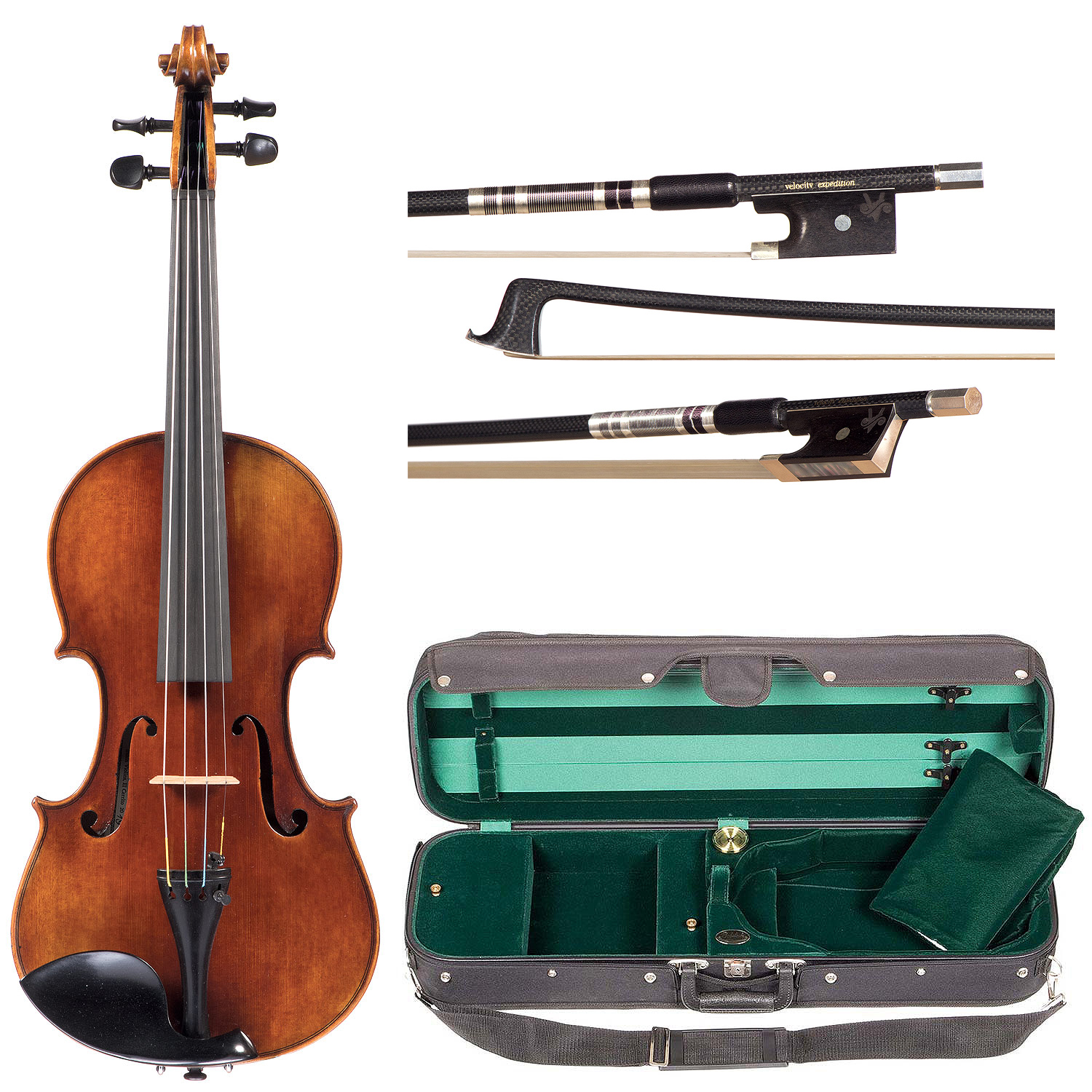4/4 Jay Haide Stradivari Model Violin Outfit