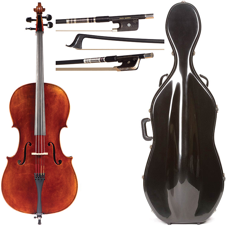 4/4 Jay Haide Stradivari Model Cello Outfit