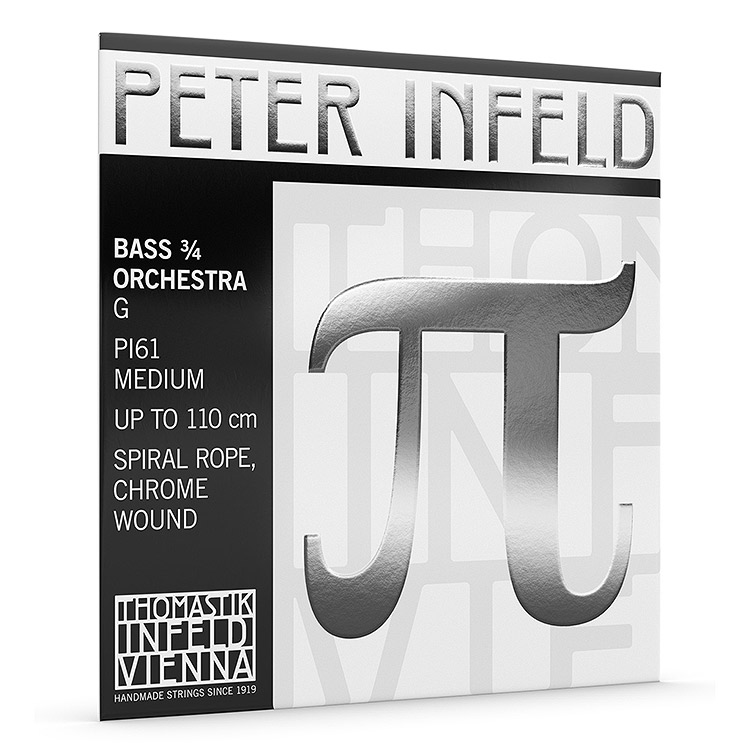 Peter Infeld 3/4 Bass G string - Chrome/spiral rope, medium