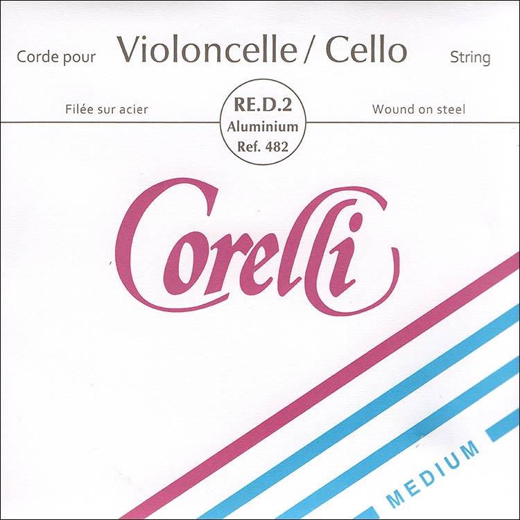 Corelli Cello D String - alloy/steel: Medium