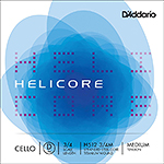 Helicore 3/4 Cello D String - titanium/steel: Medium