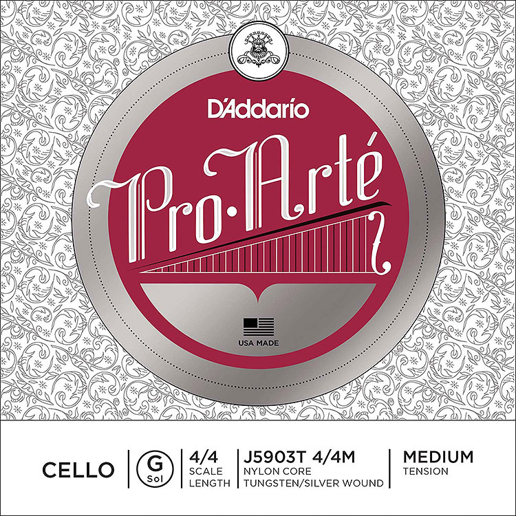 Pro-Arte 4/4 Cello G String - tungsten-silver/nylon: Medium