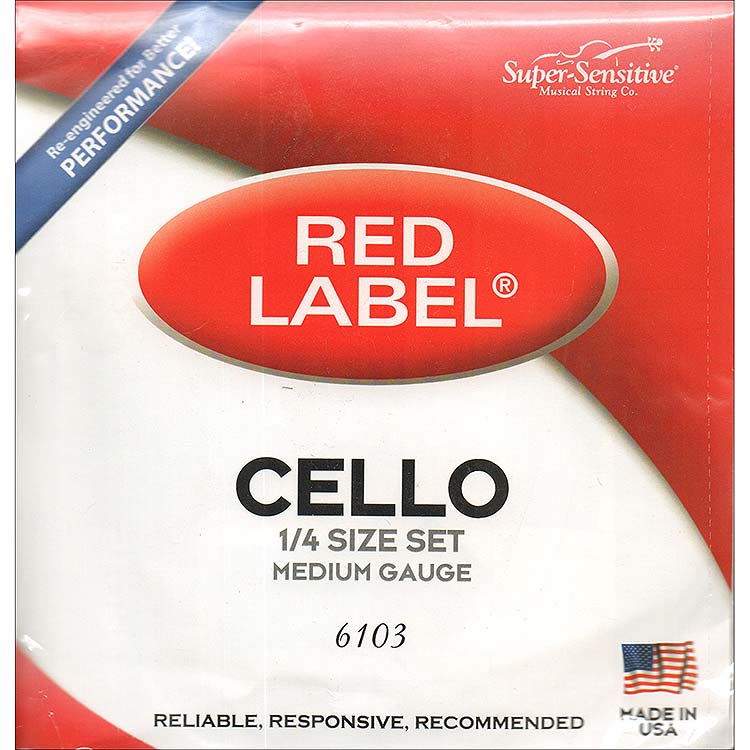 Red Label 1/4 Cello String Set