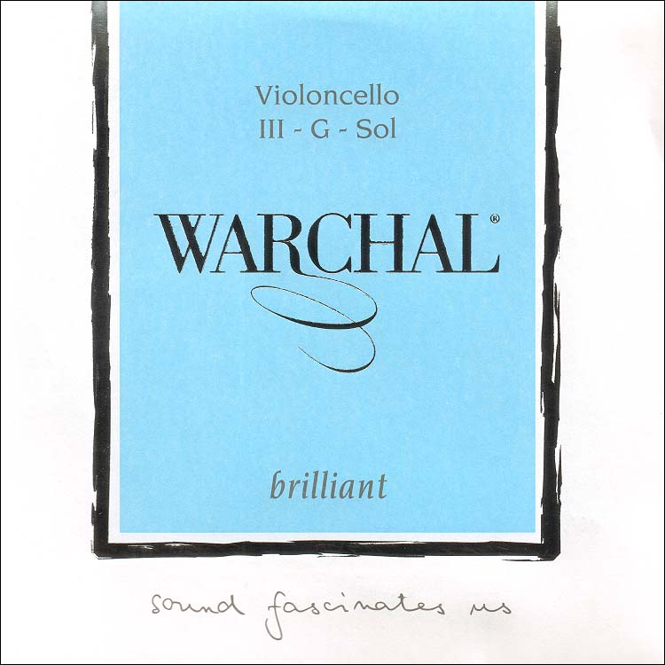 Warchal Brilliant Cello G String - Tungsten-Silver/Synthetic: Medium