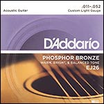 D'Addario EJ26 Phosphor Bronze Custom Light (.011-.052) Acoustic Guitar String Set