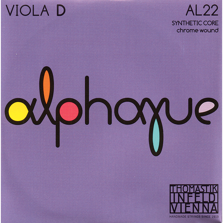 Alphayue 15.5"-16.5" Viola D String- Chrome/Synthetic: Medium