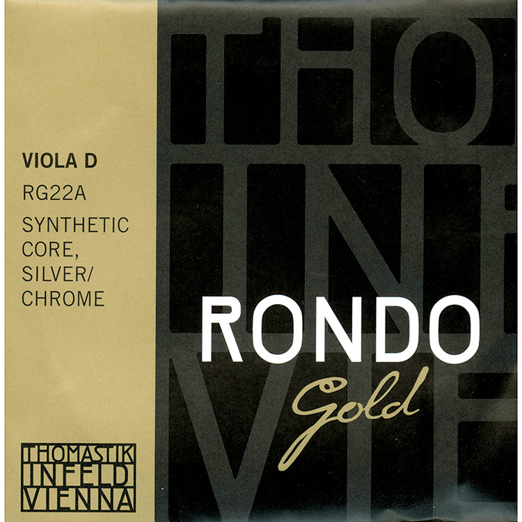 Rondo Gold Viola D String – Silver-Chrome/Synthetic, Medium