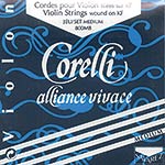 Alliance Vivace Violin String Set, Medium, ball end E
