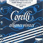 Alliance Vivace Violin String Set - Medium, loop end E