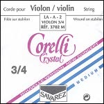 Crystal 3/4 Violin A String - alum/stabilon: Medium