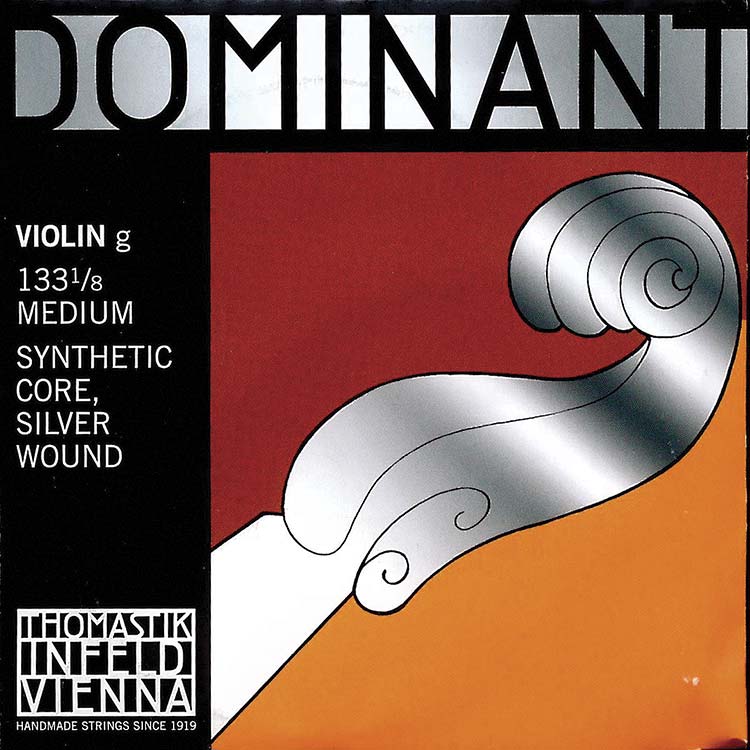 Dominant 1/8 Violin G String - Silver/Perlon
