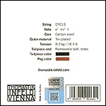 Dynamo 4/4 Violin DY01S E String - Tin-plated/carbon steel, removable ball end