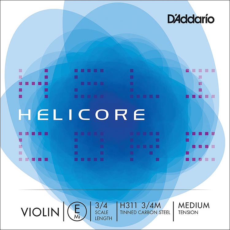 Helicore 3/4 Violin E String - steel: Medium, removable ball end