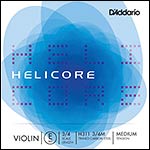 Helicore 3/4 Violin E String - steel: Medium, removable ball end