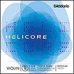 Helicore 3/4 Violin D String - aluminum/steel: Medium