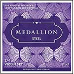 Medallion Steel 3/4 Violin String Set, Ball End E, Medium