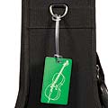 Cello Green Case Name Tag