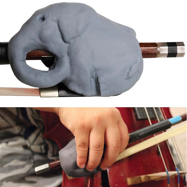 Things 4 Strings CelloPhant Gray Bow Accessory - Universal Fit for Cello
