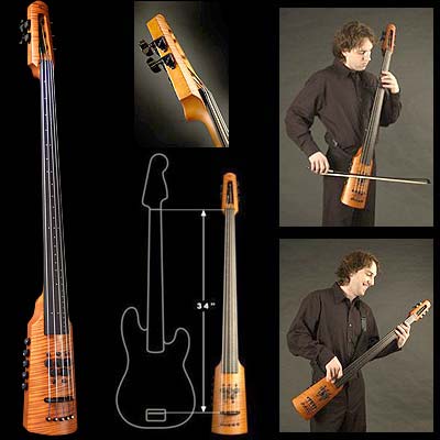 NS Design CR5 Omni 5-String Electric Bass, Amber