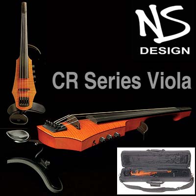 NS Design CR4 4-String Electric Amber Viola with Custom Case