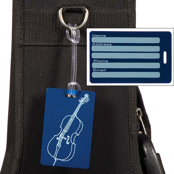 Cello Blue Case Name Tag