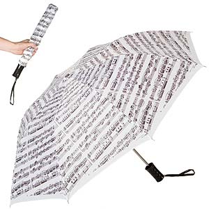 Music Score Print White Umbrella