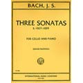 Three Gamba Sonatas, for cello and piano; Johann Sebastian Bach (International)