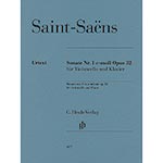 Sonata no. 1 in C Minor, op. 32, cello and piano (urtext); Camille Saint-Saens (Henle)