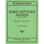 Song Without Words, Op 2,No 3, cello; Tchaikovsky(Int)