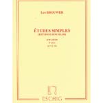 Etudes Simples for guitar, volume 2; Leo Brouwer (Editions Max Eschig)