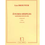 Etudes Simples for guitar, volume 3; Leo Brouwer (Editions Max Eschig)