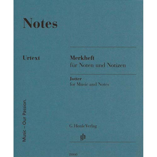 8-Stave Mini Notebook, 4" x 6", Gray (G. Henle)