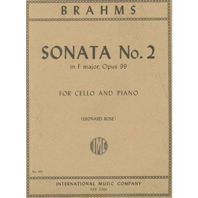 Sonata No. 2 in F Major, Op. 99, for cello and piano; Brahms (International)