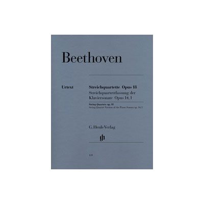 String Quartets, op.18, 1-6 (urtext); Beethoven (Hen)