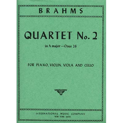Piano Quartet in A Major, op. 26; Johannes Brahms (International Music)