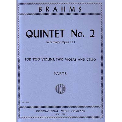 String Quintet no.2, G Maj. op.111(2 violas);Brahms (Int)