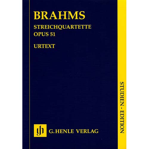 String Quartets, op. 51, nos. 1&2, Study Score; Johannes Brahms (G. Henle)