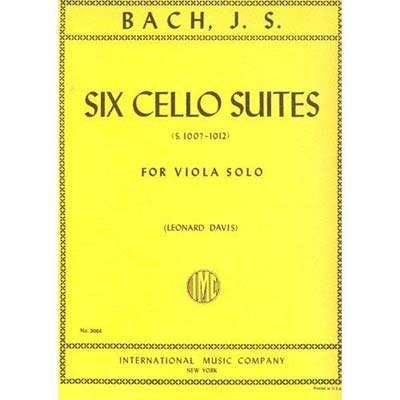 Six Cello Suites for Viola BWV 1007-12; J. S (Davis). dJohann Sebastian Bach (International)
