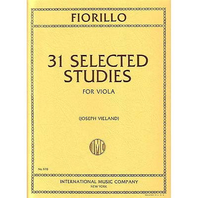 Thirty-one Selected Studies, viola; Federigo Fiorillo (International)