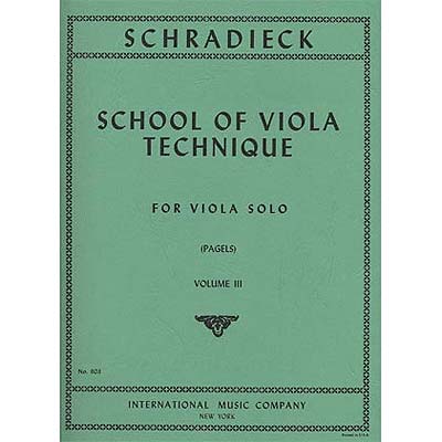 School of Technique, Book 3, Viola; Schradieck (Int)