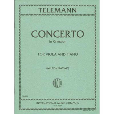 Concerto in G Major, viola and piano; Georg Philipp Telemann (International)