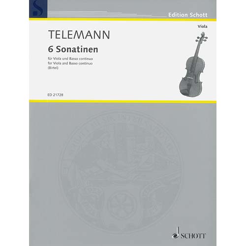 Six Sonatinas for viola and continuo; Georg Philipp Telemann (Edition Schott)