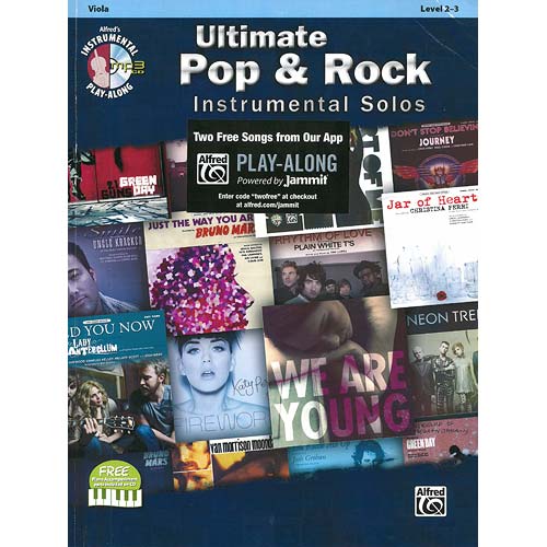 Ultimate Pop & Rock Instrumental Solos for viola, book with CD (Alfred Publishing)
