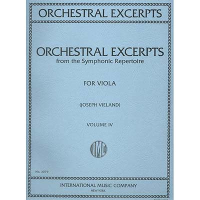 Orchestral Excerpts, volume 4, viola (Vieland); Various