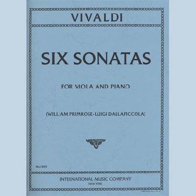 Six Cello Sonatas transcribed for Viola; Vivaldi (International)