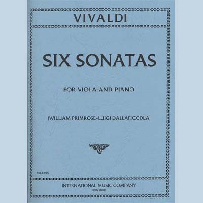 Six Cello Sonatas transcribed for Viola; Vivaldi (International)