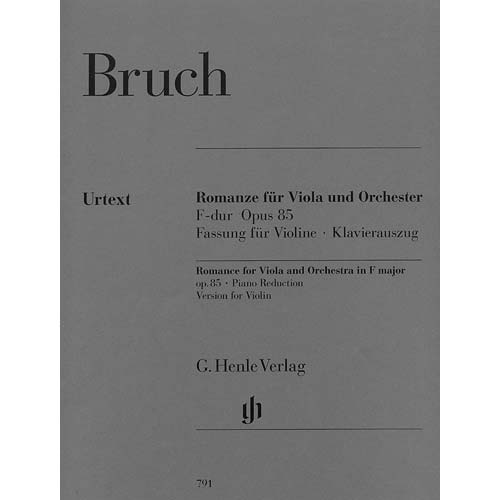 Romance, Op. 85, for violin and piano (urtext); Max Bruch (Henle)