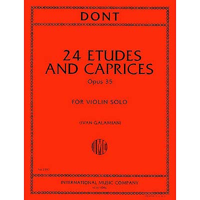 Twenty-Four Etudes & Caprices, op. 35, for violin; Jacques Dont (International)